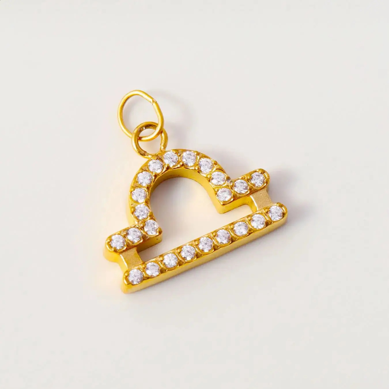 CARLIDANA Gold Plated Personalise 12 Zodiac Zircon Pendants Charms High Polished Stainless Steel Zodiac Pendant Set DIY Jewelry 250807