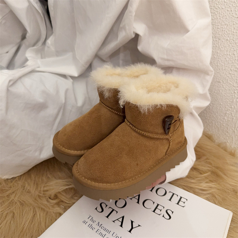 Free shipping designer Boots Winter girls fashionable midsole cotton boots princess soft soled thick snow boots childrens shoes comfort