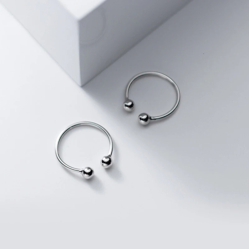 La Monada Bead Women Ring 925 Sterling Silver Minimalist Rings For Women 925 Silver Fine Jewerly Rings Woman Adjustable Open 250805