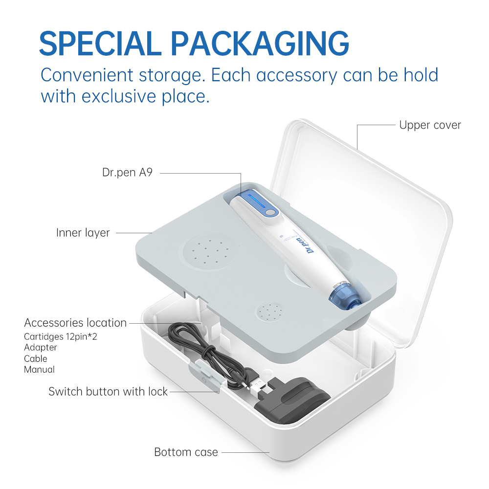 Best Seller Skin Derma Pen Dr.pen A9 Facial Micro Needle Device Professional Wireless Acne Scars Meso For Salon Use