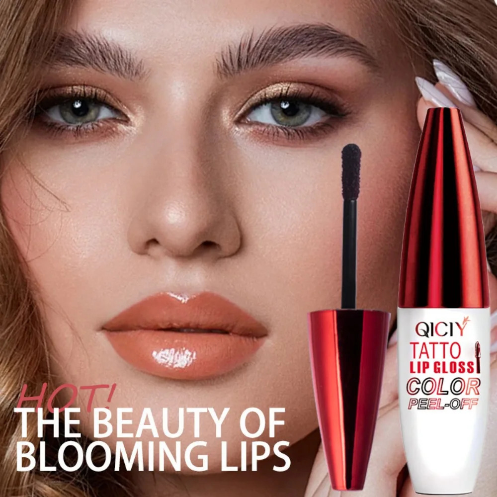 4 Color Liquid Peel-off Lip Gloss Waterproof Long-lasting Matte Lipstick Non-stick Cup Makeup Lip Tattoo Pigment 250809