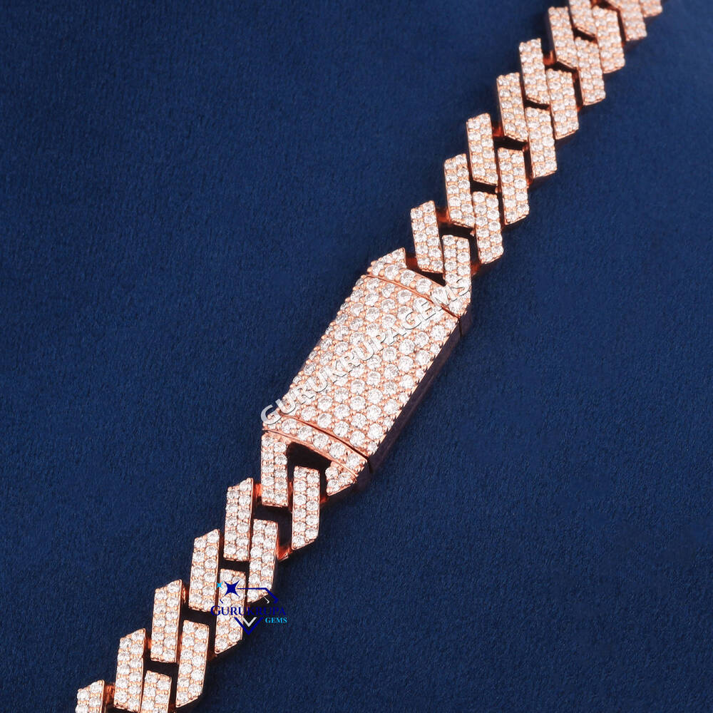 Timeless Glow Moissanite Diamond Chain Perfect Blend of Sophistication and Street Style Crafted Precision in 925 Sterling Silver