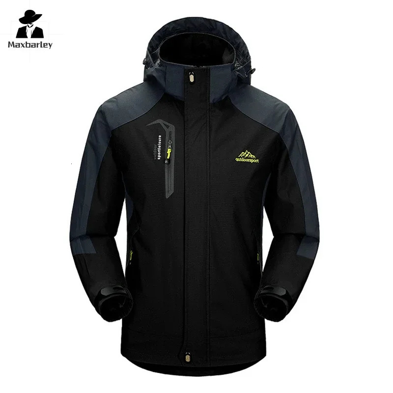 Camping Hiking Jacket Men Autumn Outdoor Sports Coats Climbing Trekking Windbreaker Travel Waterproof Jackets Black Gorpcore 250809