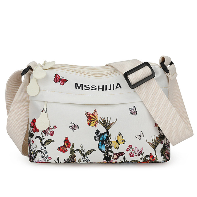 Trendy Printed Three-Layer Large Capacity Crossbody for Women 2025 New Lightweight Oxford Cloth Commuter Shoulder Bag ddmymoon