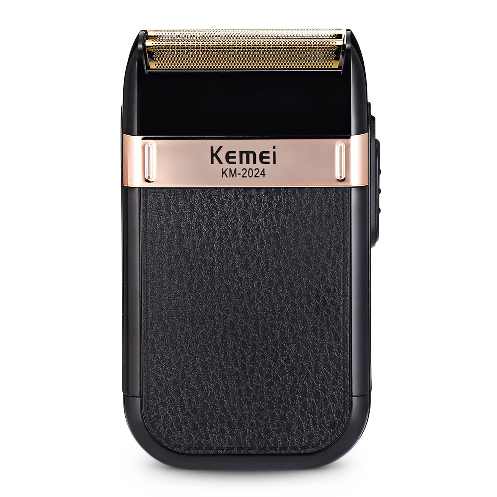 KM - 2024 Kome's new USB charging reciprocating double-net shaving razor with gold and silver blades, fully washable for the entire body. Z250402