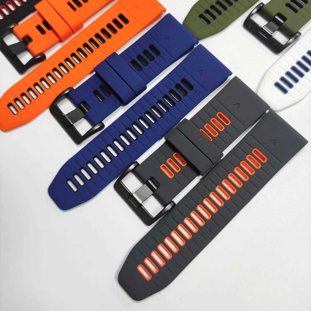 22mm 26mm Silicone Watch Band Strap for Garmin Fenix 7 7X 8 E 6X 6 Pro/Forerunner 970 965 955/Instinct 3 Solar QuickFit Bracelets W250811
