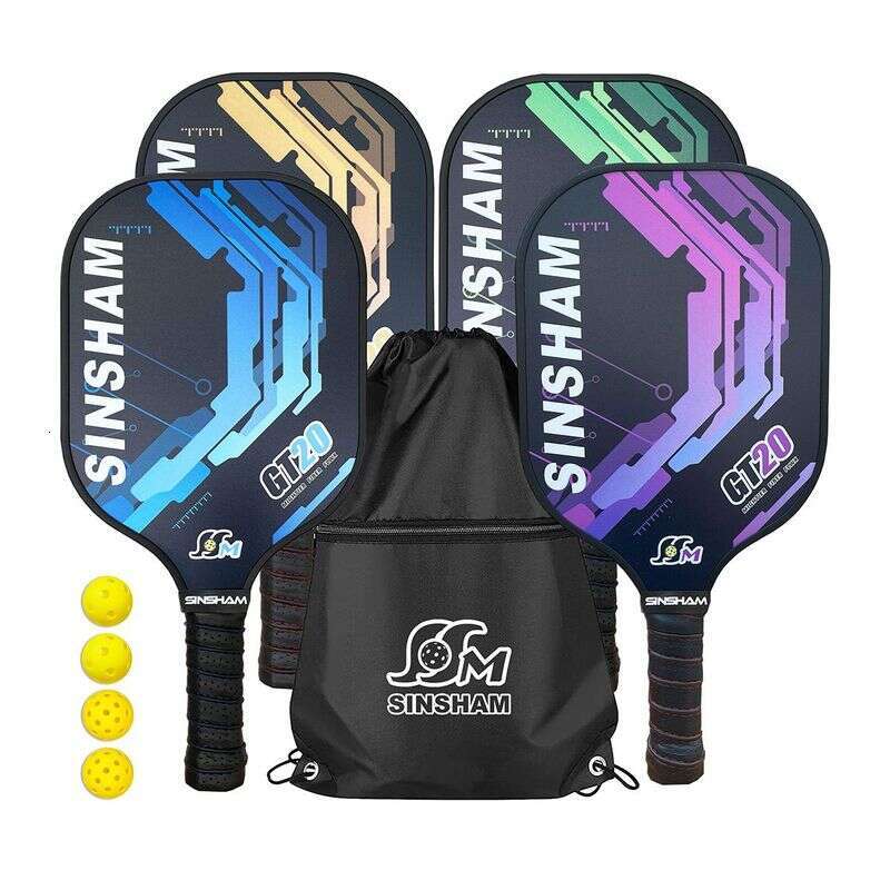 SINSHAM Graphite Carbon Fiber Pickleball Paddle Adults Professional Grade 11 Thick With Racket For Ages 9+