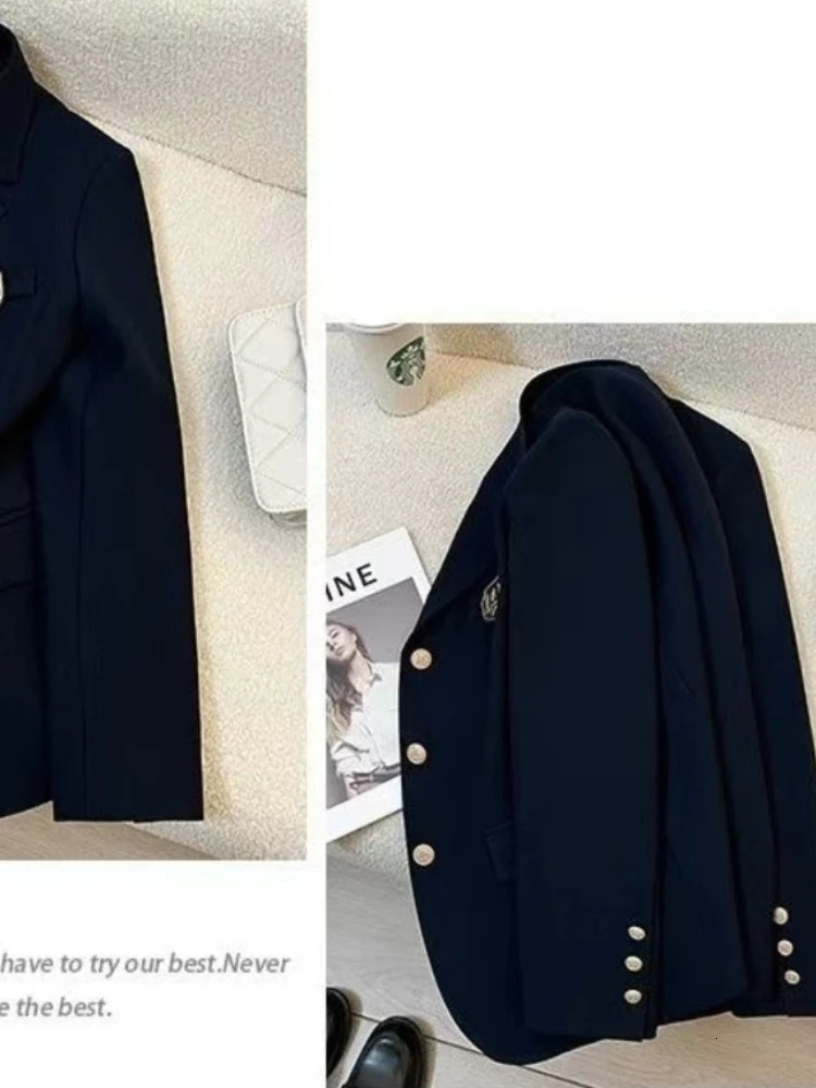 Elegant Womens Vintage Blazer Korean Fashion Spring Autumn Office Jacket y Female Coats Splice Lady Clothes 250811