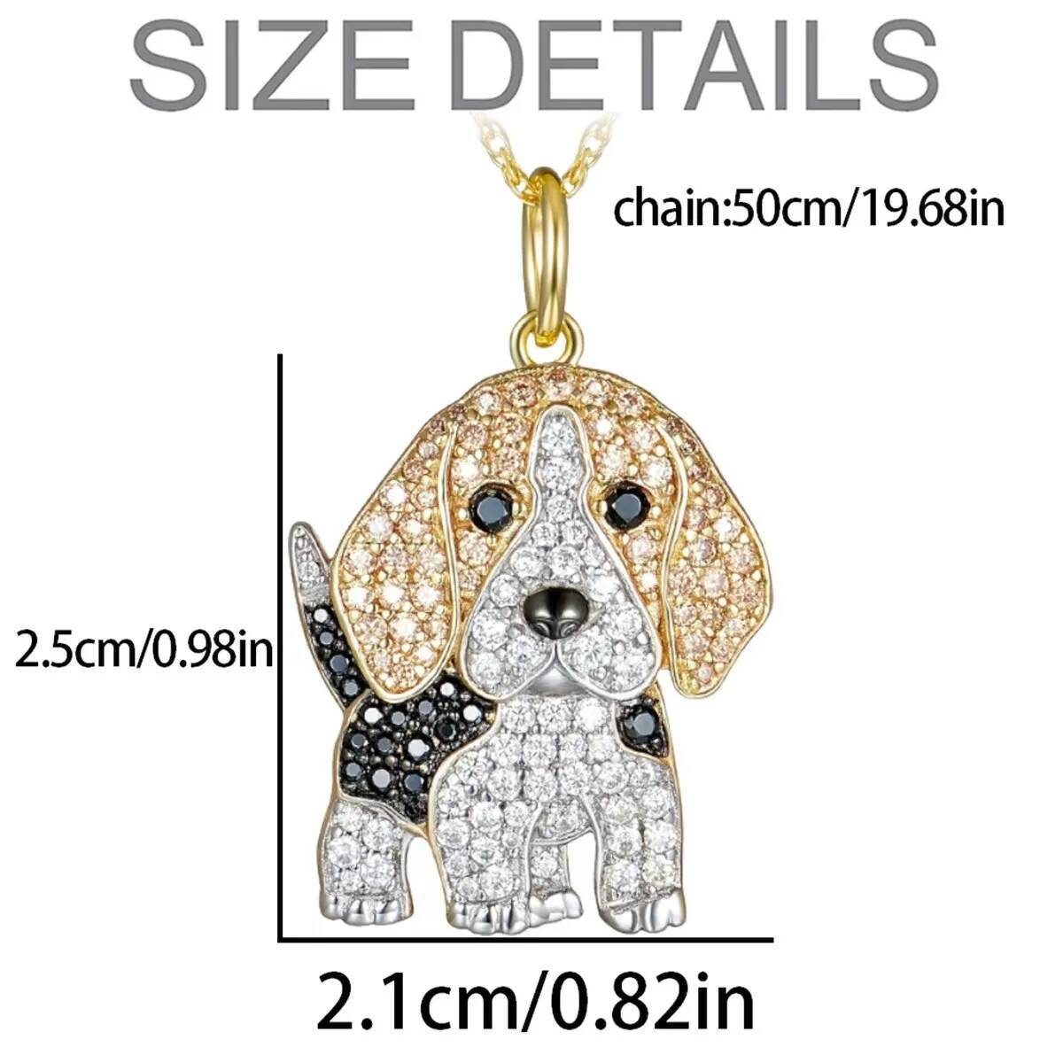 Exquisite Cute Beagle Pendant Necklace Women Elegant Pet Puppy Jewelry Animal Accessories Memorial Gift for Dog Lovers