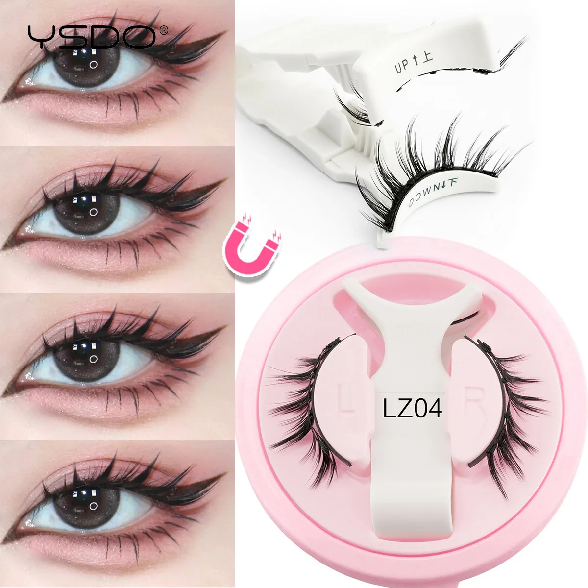 YSDO Magnetic Eyelashes Reusable Winged Magnetic 3D Mink lashes Long-Lasting No Glue Needed False Eyelashes with Tweezer Makeup 250805