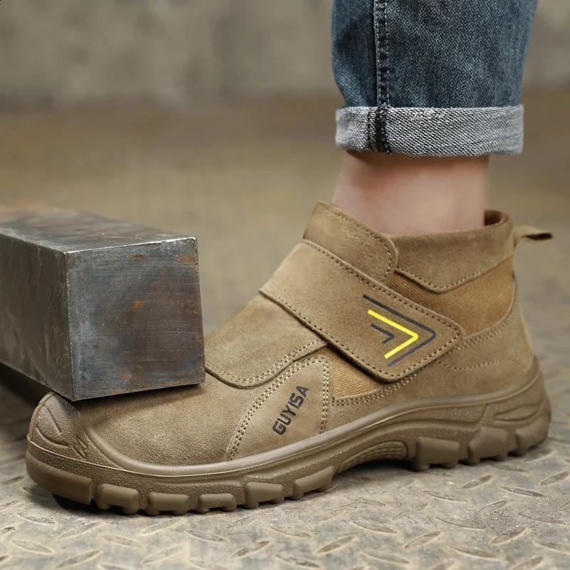 Scald Welding Work Shoes -smash -puncture Safety Shoes Men Protective Boots Wear Resistant Male Industrial Shoes 250805