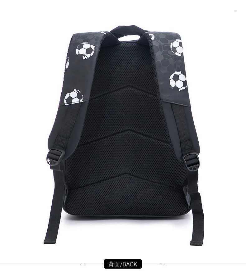 Fashion New Student Backpacks for 1st to 3rd Grade Boys Large Capacity Schoolbags Waterproof Lightweight Football Backpacks M250811