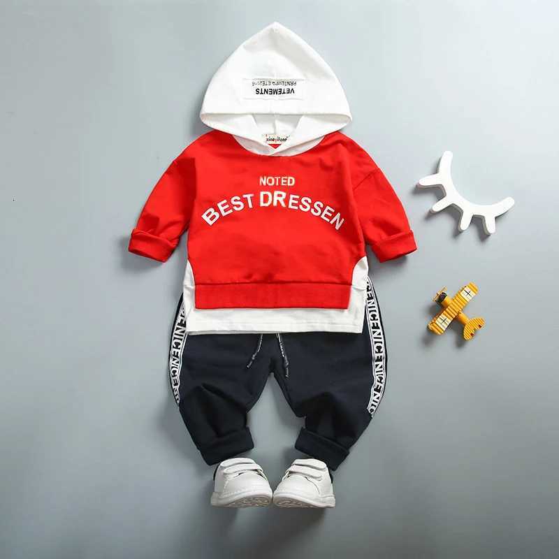 2Pcs Sets of Spring Autumn Fashion Children Clothes Baby Girls Clothing Boys Cotton Hooded T-Shirt Pants Casual Kids Tracksuits Z250811