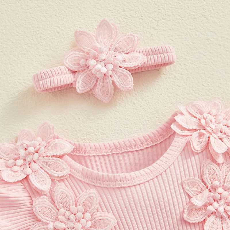 Infant Baby Girl Lace Romper Baby Tulle Dress Romper Flowers Bodysuit Spring Summer Festival Clothing with Headband W250811