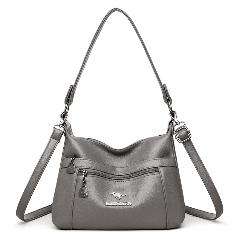 Soft Leather Underarm for Women 2025 New Versatile Middle-aged Mom Multi-compartment Large Capacity Single Shoulder Crossbody Bag ddmymoon