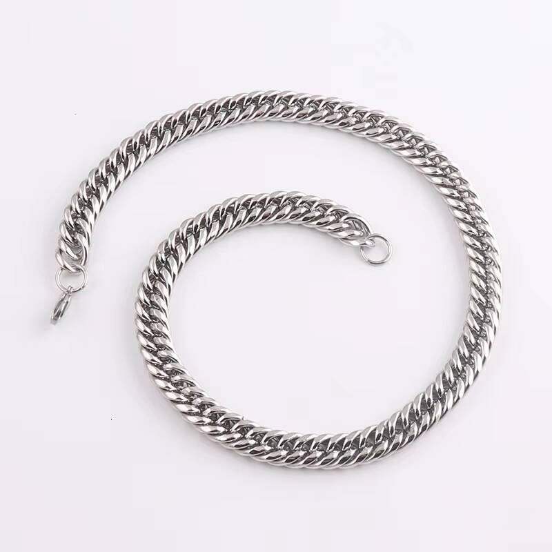 Hot-sale Chokers Basic Punk Stainless Steel Curb Cuban Link Chain Necklace for Men