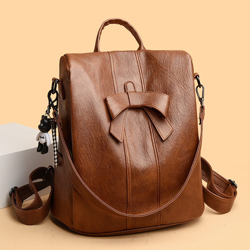 Trendy Anti-theft for Women 2025 New Fashion Large Capacity Multi-use Cute Bow Backpack Travel Bag ddmymoon