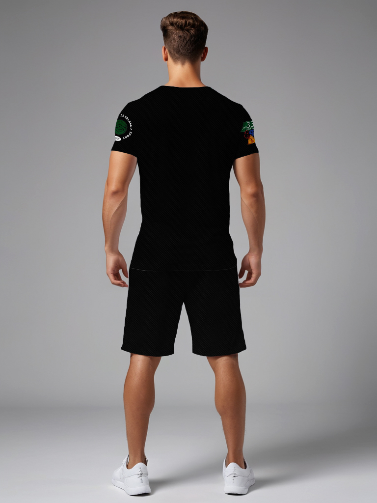 Custom Mens Alphabet Pattern Outfit Ensemble Breathable quick drying fabric - 0863-0882