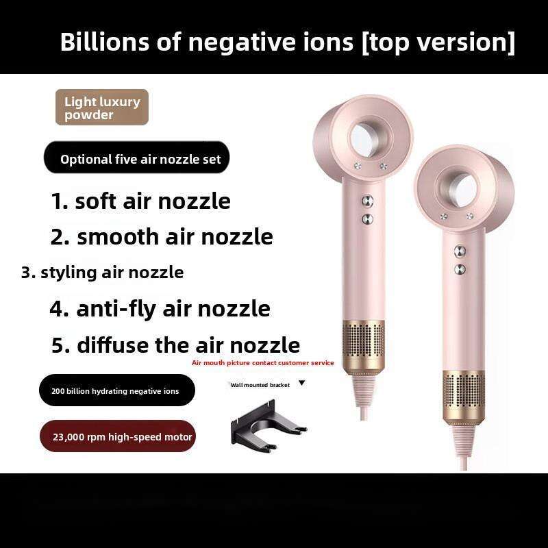 High-Speed Salon Home Use High-Power Negative Ion Leafless Hollow Hair Dryer Quick-Dry Silent High-Speed