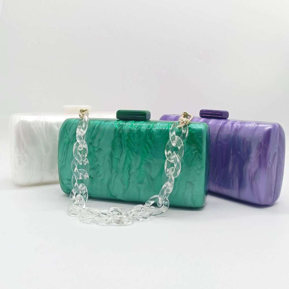 Wedding Banquet Small Single Shoulder Women's Crossbody New Fashion Summer Pearl Acrylic Colorful Press Bag