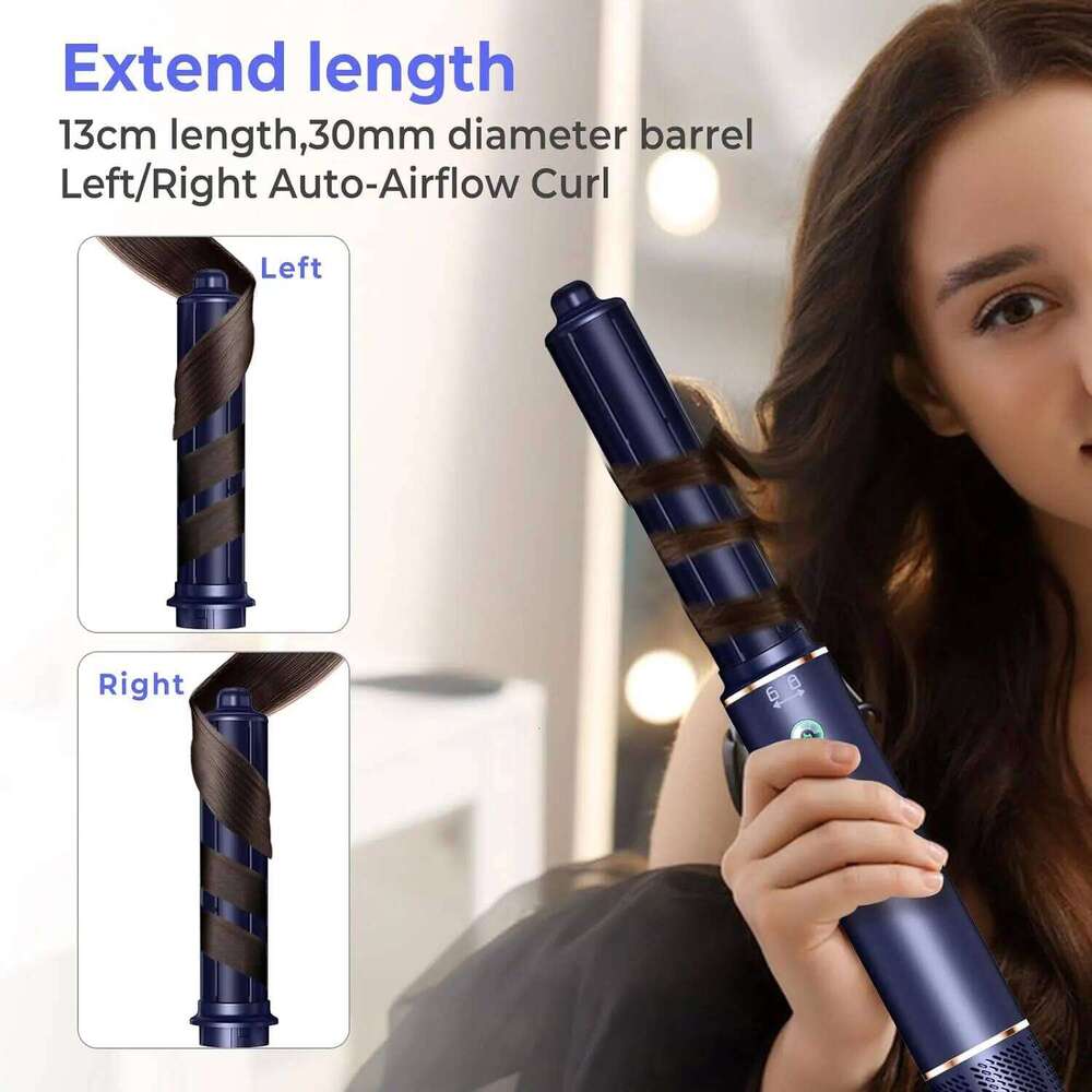 5 In 1 High Speed Brushless Blow Dryer Negative Ionic Heating Brush Hot Air Styling Comb Auto Hair Curler High Quality