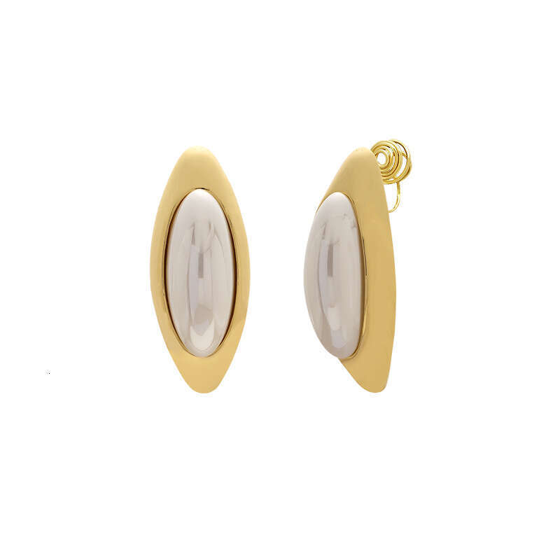 DHcollections Compact Versatile Metal Edge Water Drop Earrings Elegant Commuting Fashion High-end Niche Mosquito Coil No Piercing Ear Clips