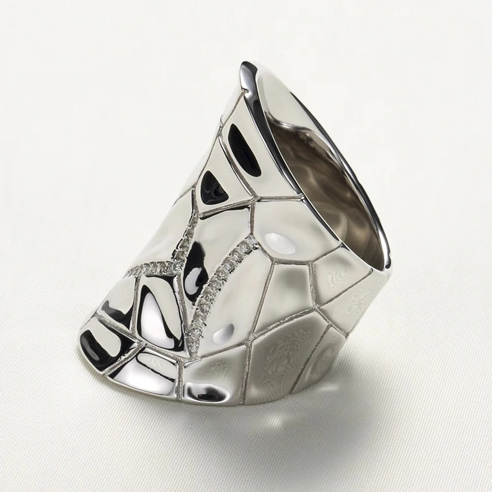 Retro Plain Silver Traditional Method Ring For Women 925 Silver Geometric Irregular Ring Party Birthday Jewelry Gift 250805