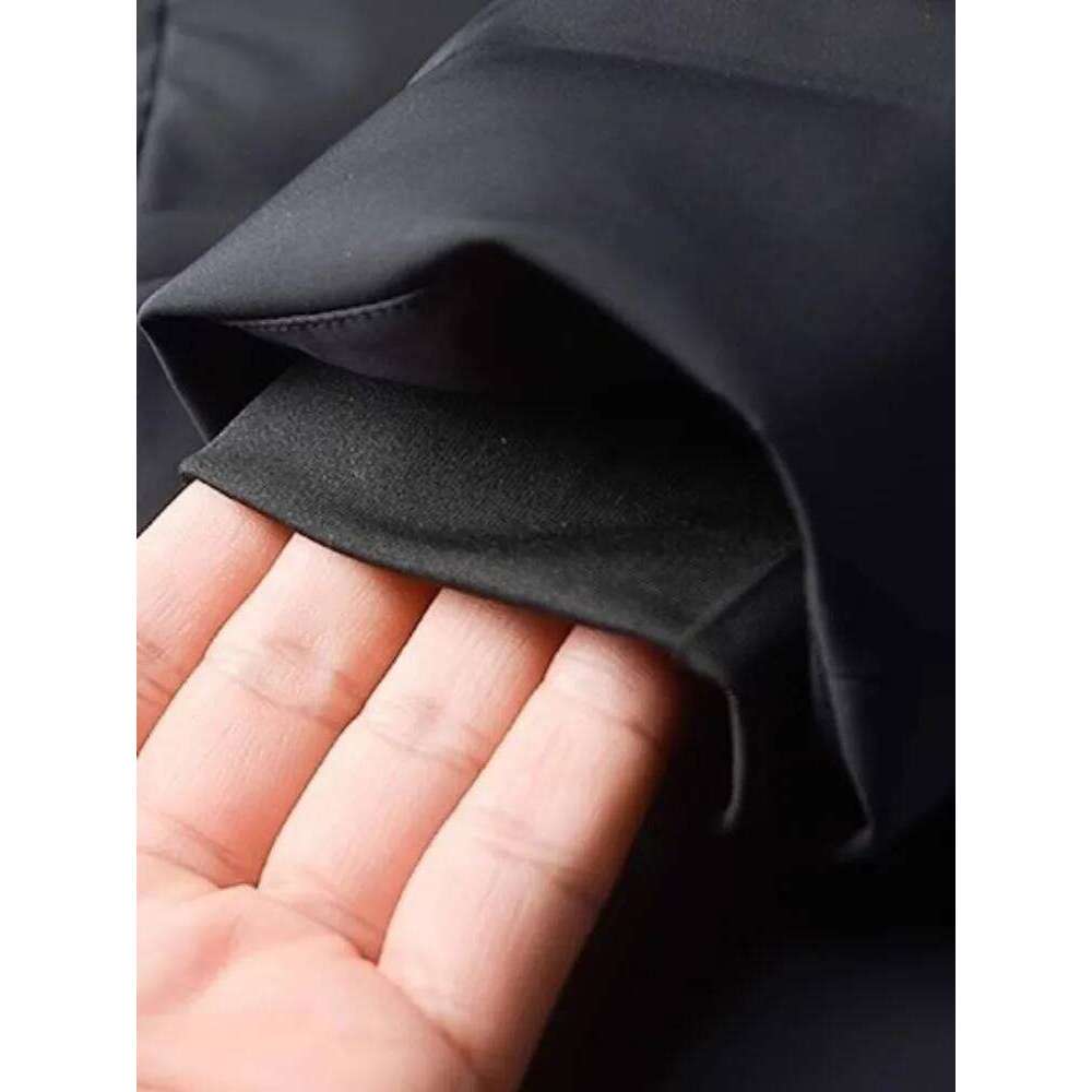 Business Casual New Winter Mens Down Coat Thick Warm Lapel Middle Long Suit Jacket Single Breasted Fashion Slim FIt Overcoat