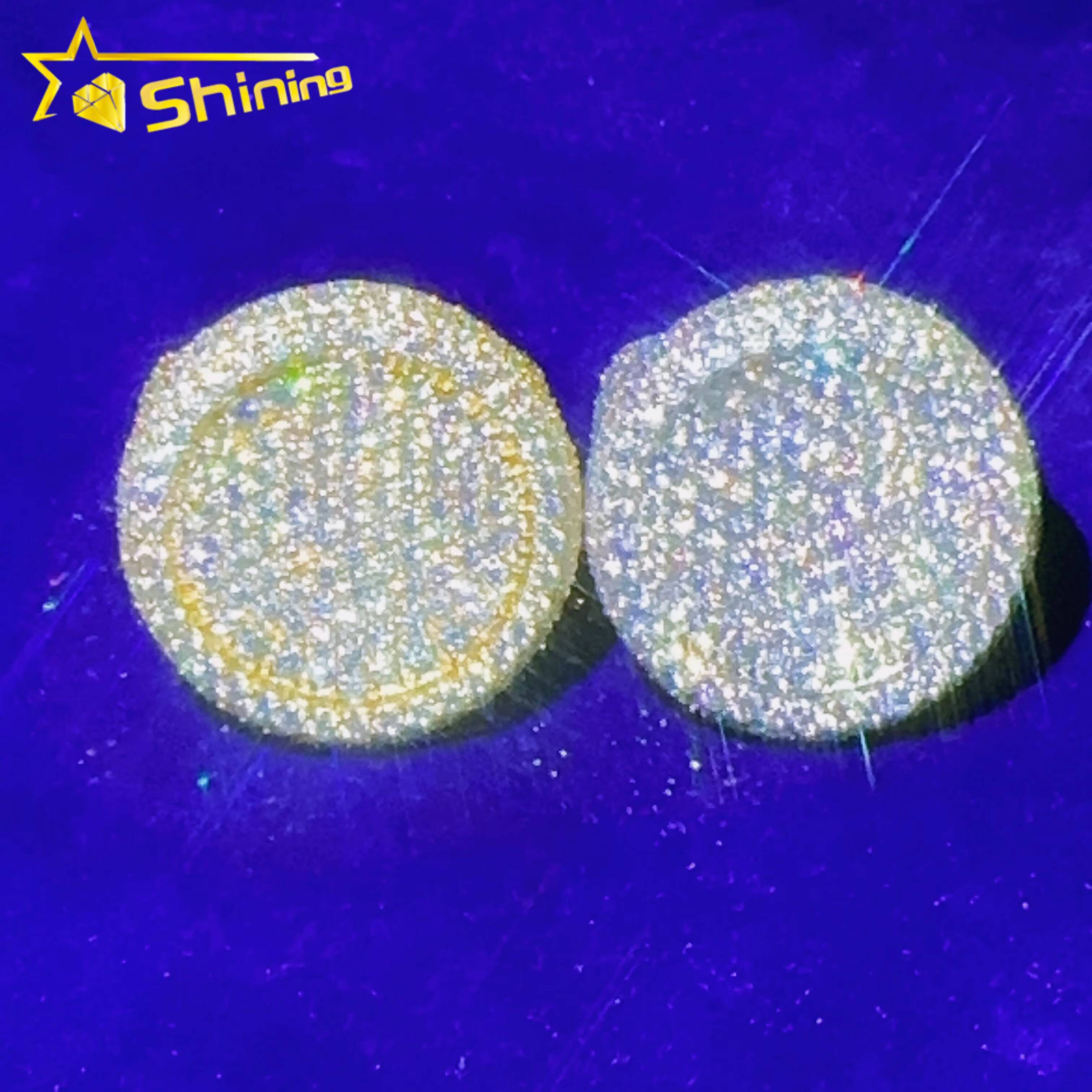 Fashion Style Men Hip Hop Engagement Diamond Ring 925 Moissanite Round Sterling Silver Rings Iced Out