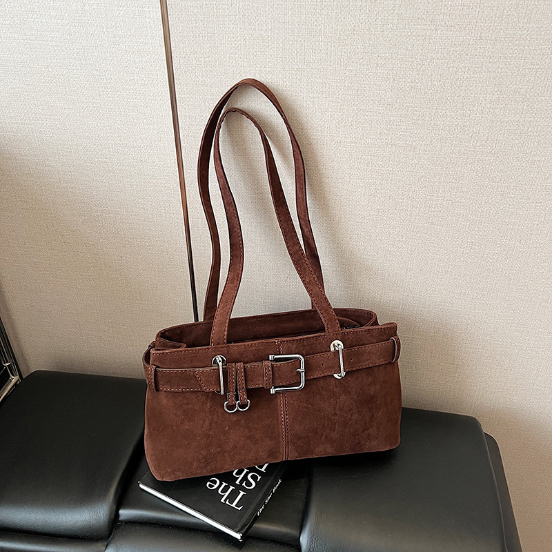 Suede Underarm Women 2025 Autumn Winter New Korean Fashion Single Shoulder Bag for Work Commute ddmymoon