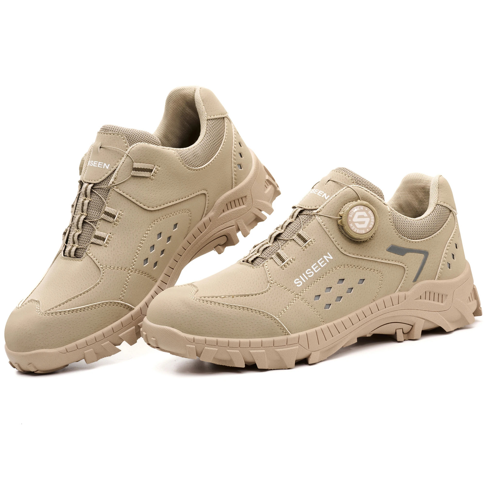 Mens Steel Head Safety Shoes Puncture And Smash Resistant Lightweight Sole Breathable Upper for Outdoor Workshop Work Shoes 250805