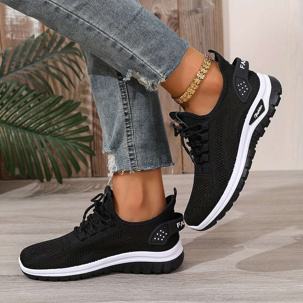Flyknit Designer Shoe for Women Summer New Fashion Casual Sports Mesh Single Women's Shoes