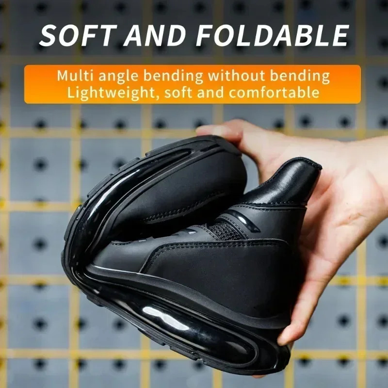 37-50 Fashion 2025 Safety Shoes Men Anti-smash Work Shoes Anti Slip Indestructible Shoes Protective Sneakers Men Boots 250805