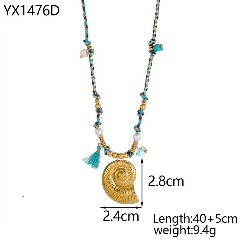 CARLIDANA Elegant Stainless Steel Hand-woven Rope Chain Flower Starfish Heart Sea Pendant DIY Charm Bracelet Necklace for Women