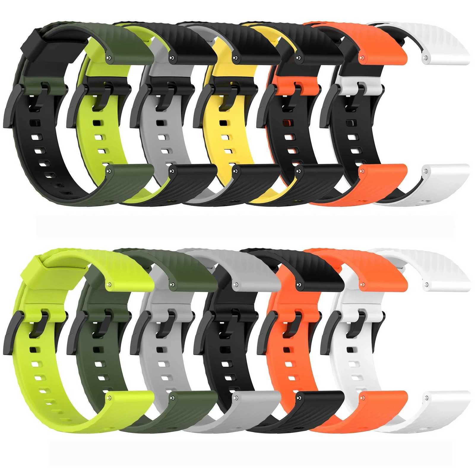 24mm Silicone Watch Straps for Suunto 9 D5 Spartan Sport Smart Wrist Band Replacement Strap for Suunto 7 W250811