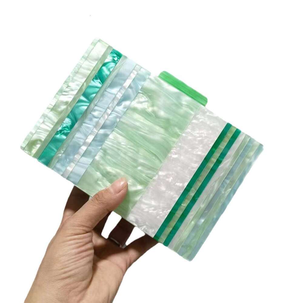 Women's New Color-Block Acrylic Handbag Wedding Evening Chain Crossbody Bag