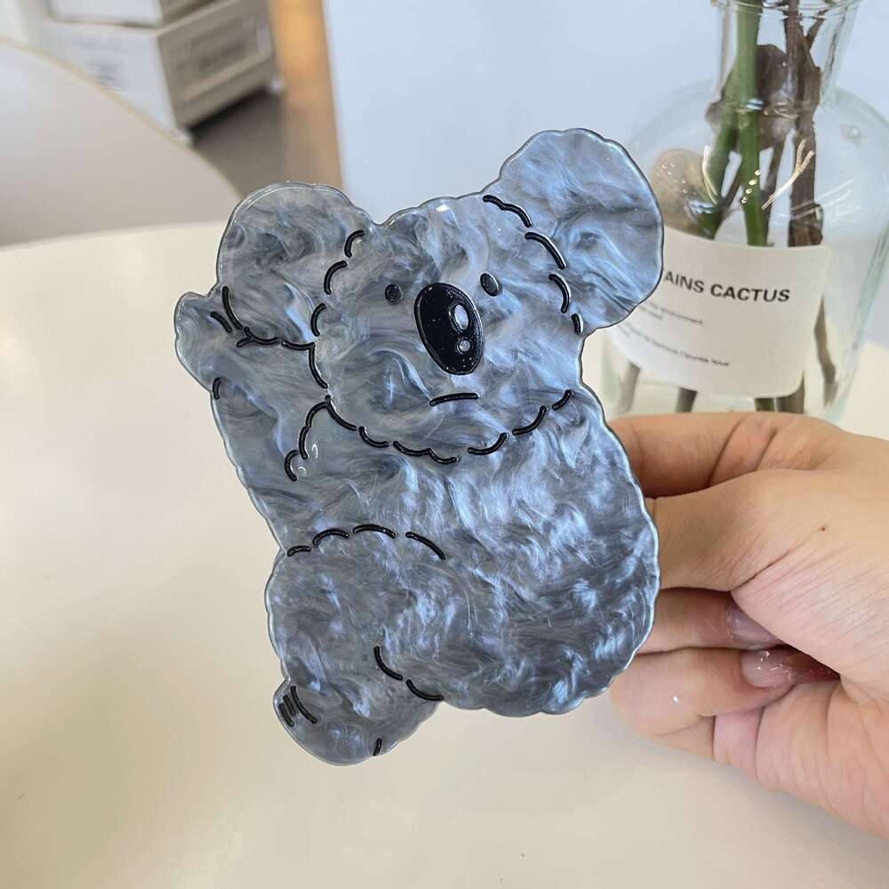 New Acrylic Koala Claw Cute Cartoon Hair Tree Bag Bear Hairpin Animal Style Girl Shark Clip