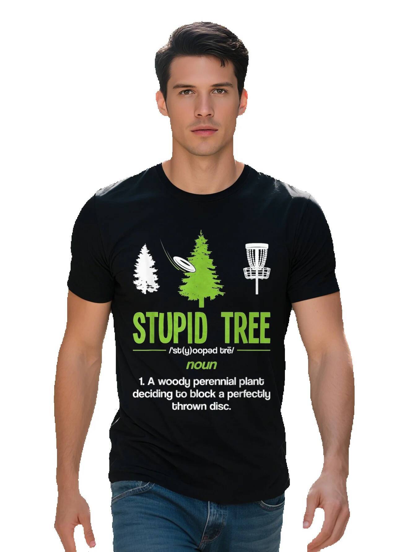 Men S T-shirt g Cotton Disc Golf Stupid Tree Noun Dictionary Gift Midrange Driver T-Shirt 6b7b8 f42b3