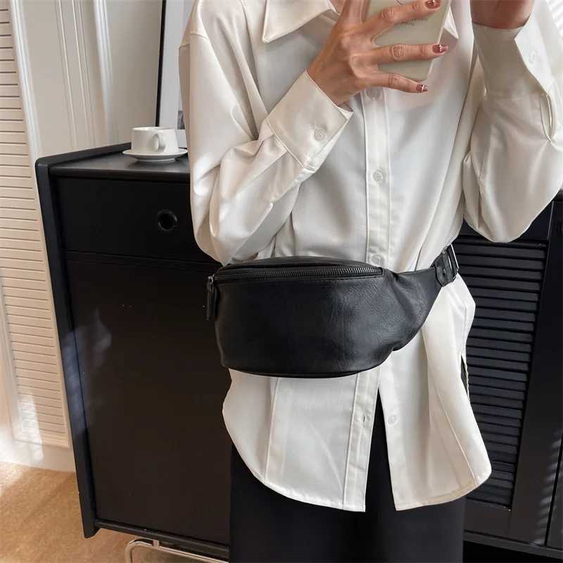 Brand Design Wen Ch Bag Black Leather Shoulder Crossbody Bags For Ladies Belt Bag Fem Waist Pack Fanny Packs Phe Wallet y250811