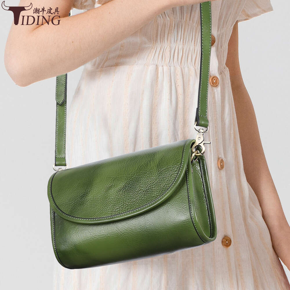 Trendy Cow Spring Summer New Japanese Style Fashion Top Layer Cowhide Shoulder Phone Women's Internet Celebrity Genuine Leather Crossbody Bag