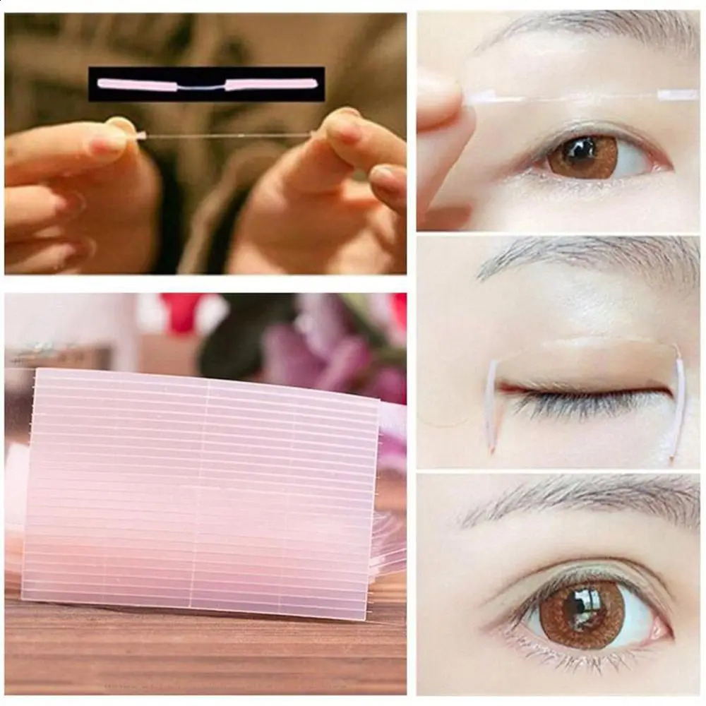 52Pcs Double Sided Super Stretch Invisible Double Eyelid Tape Makeup Tools Big Eyes Eyelid Stickers 250807