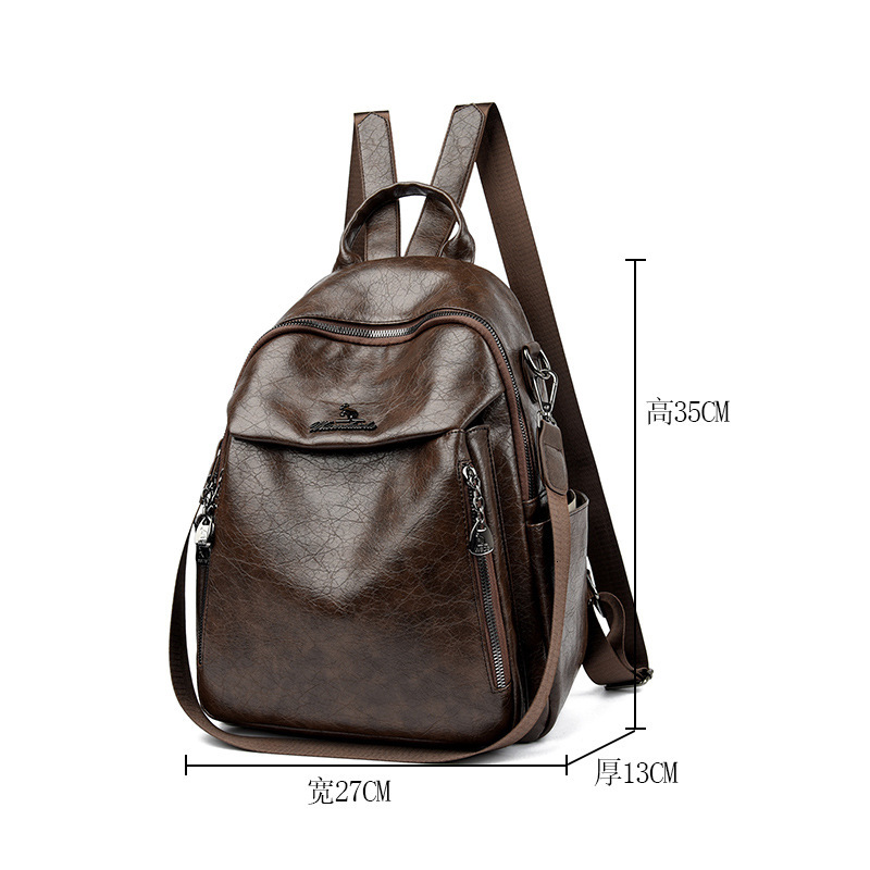 Soft Leather Women 2025 New Casual Multi-Functional Travel Backpack Large Capacity Commuting School Bag ddmymoon