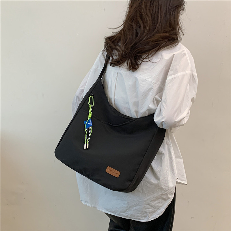 Large Capacity Student Tote New Fashion Simple Shoulder Handheld Casual Class Bag