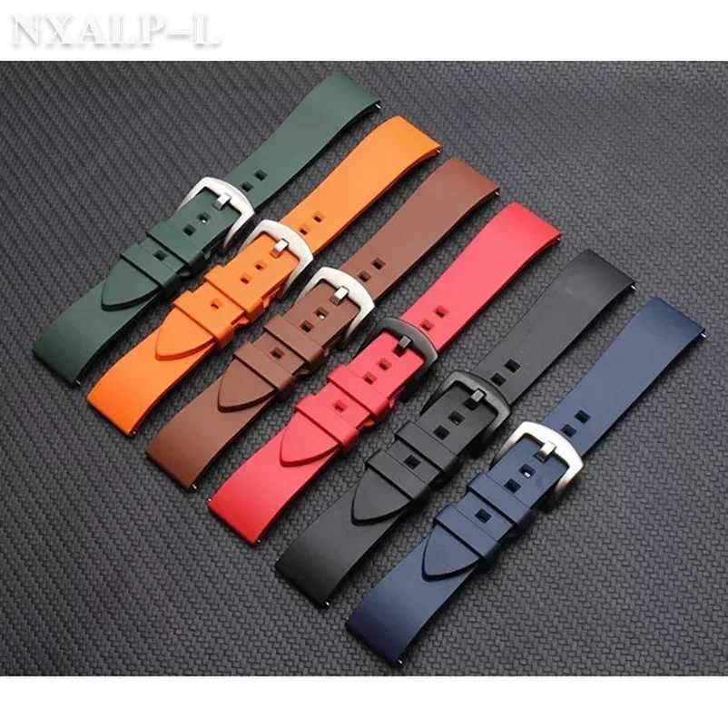 18mm 19mm 20mm 21mm 22mm 24mm Mens Sports Waterproof Silicone Watch Band Strap for Rolex for Seiko Watch Replacement Watchband W250811