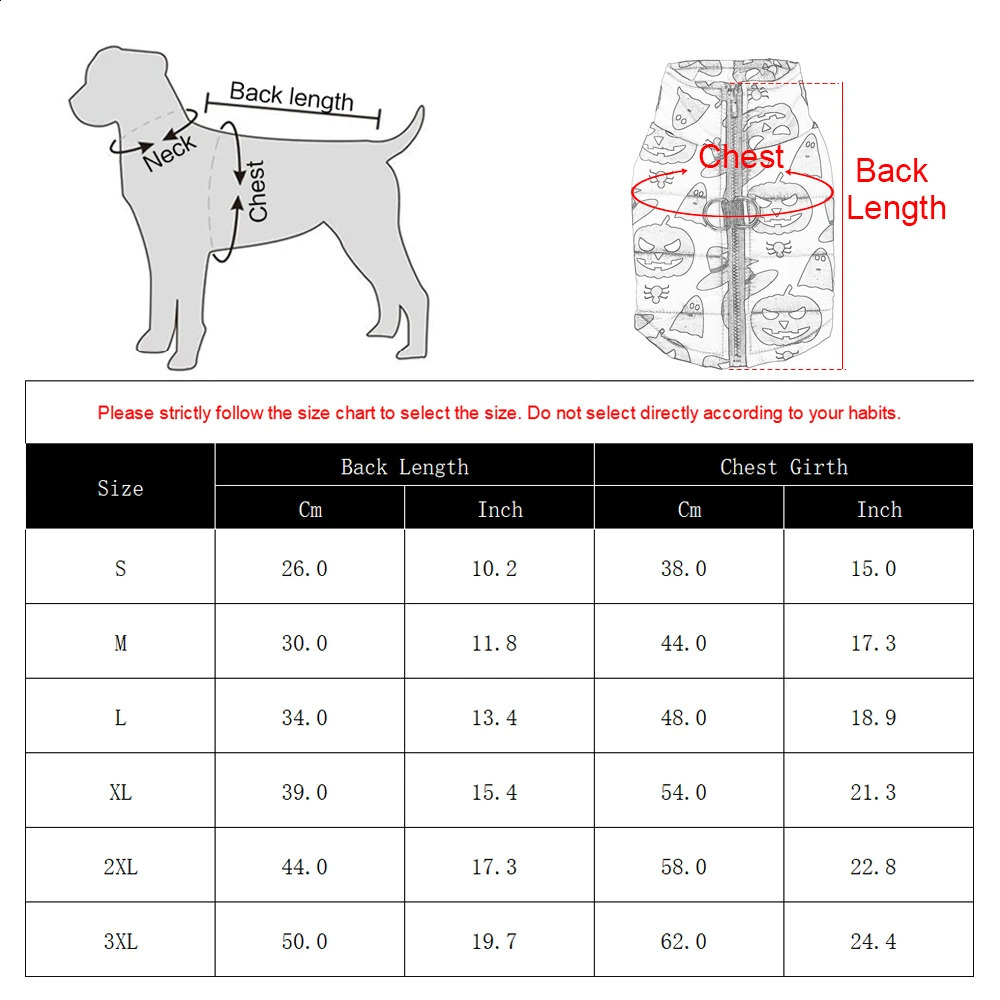 Halloween Dog Clothes Winter Warm Puppy Vest Jacket For Small Dogs Cats Outdoor Waterproof Pet Coat Chihuahua Costume Apparel 250806