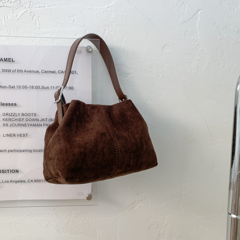 Suede Bucket Niche Crossbody for Women 2025 New Fashionable Handbag Shoulder Bag ddmymoon