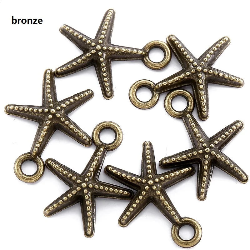 40pcs 16*12mm starfish Charms for Jewelry Making Fashion Earrings Pendants Necklaces Bracelet Accessories DIY D7142 250807