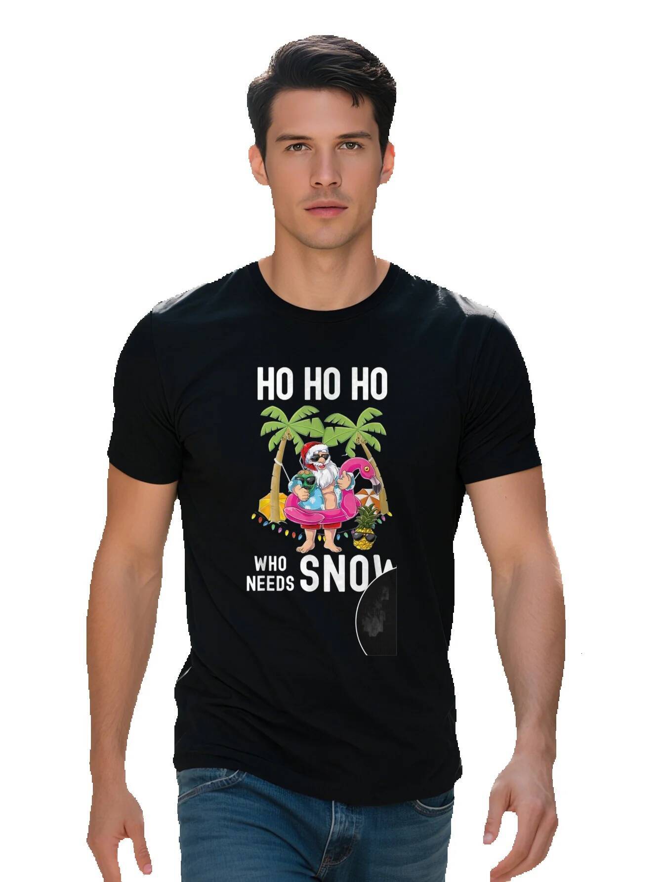 Christmas Palm Tree Santa Surfing Summer Beach Vacation Men Leisure And Comfort T Shirt ad049 d14b2