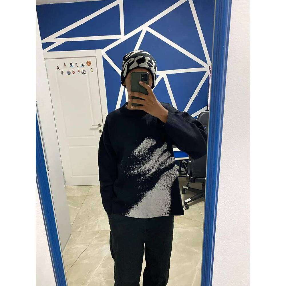 Y2k Haruku Aesthetics Vintage Loose Punk Streetwear Knitted Unisex Rock Goth Graphic Print Sweater Knit Pullover Hip Hop Top