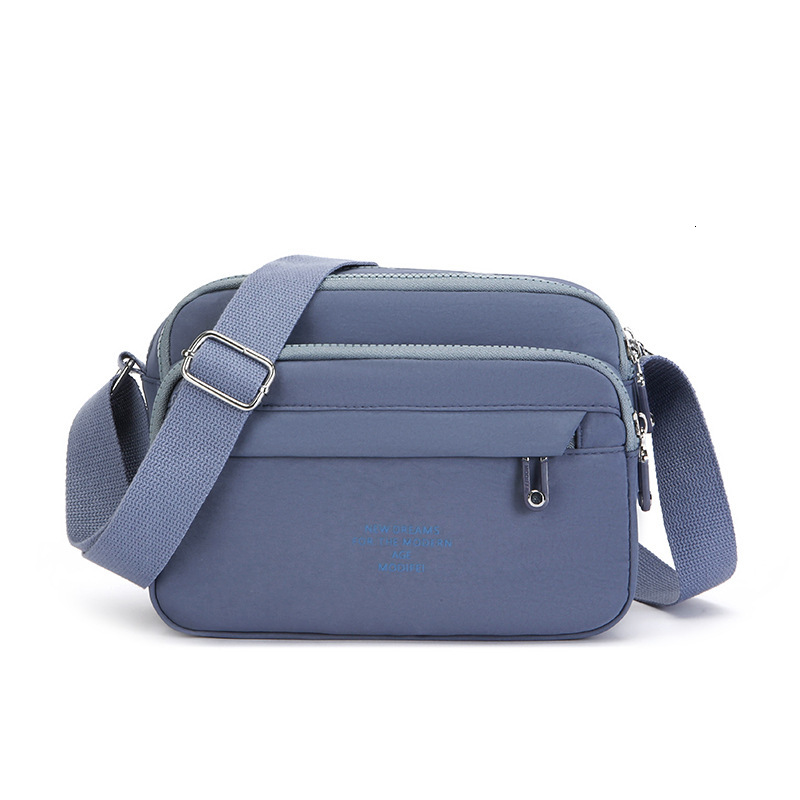 Women's Oxford Cloth Simple Fashion Single Shoulder 2025 Multi-layer Korean Style Trendy Casual Small Crossbody Bag ddmymoon